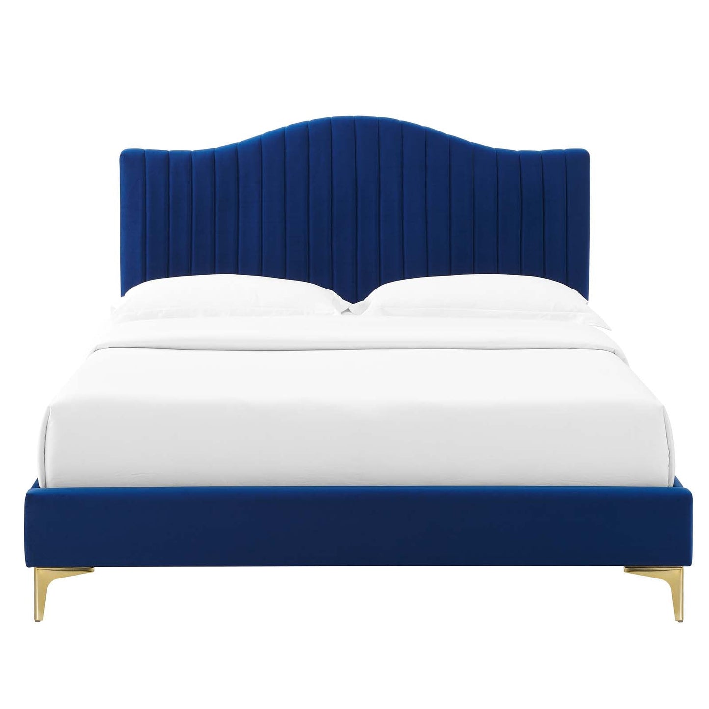 Juniper Channel Tufted Performance Velvet Queen Platform Bed by Modway