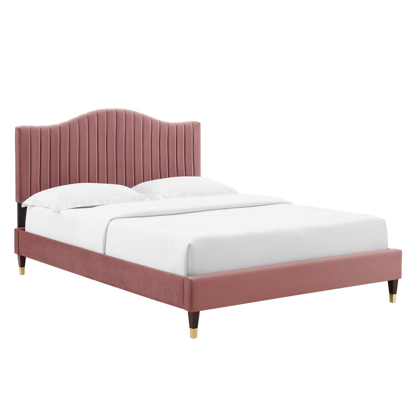 Juniper Channel Tufted Performance Velvet Queen Platform Bed by Modway