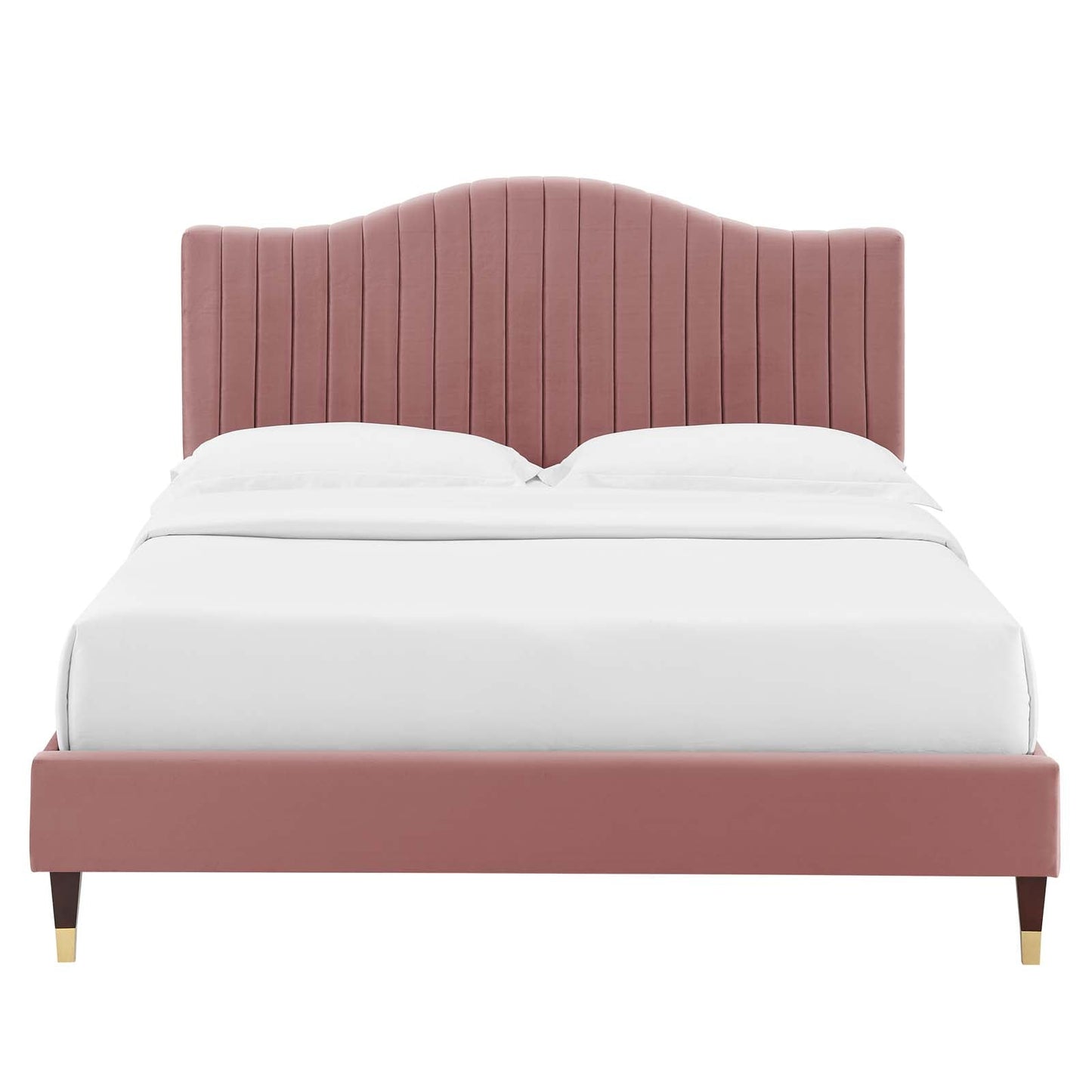 Juniper Channel Tufted Performance Velvet Queen Platform Bed by Modway