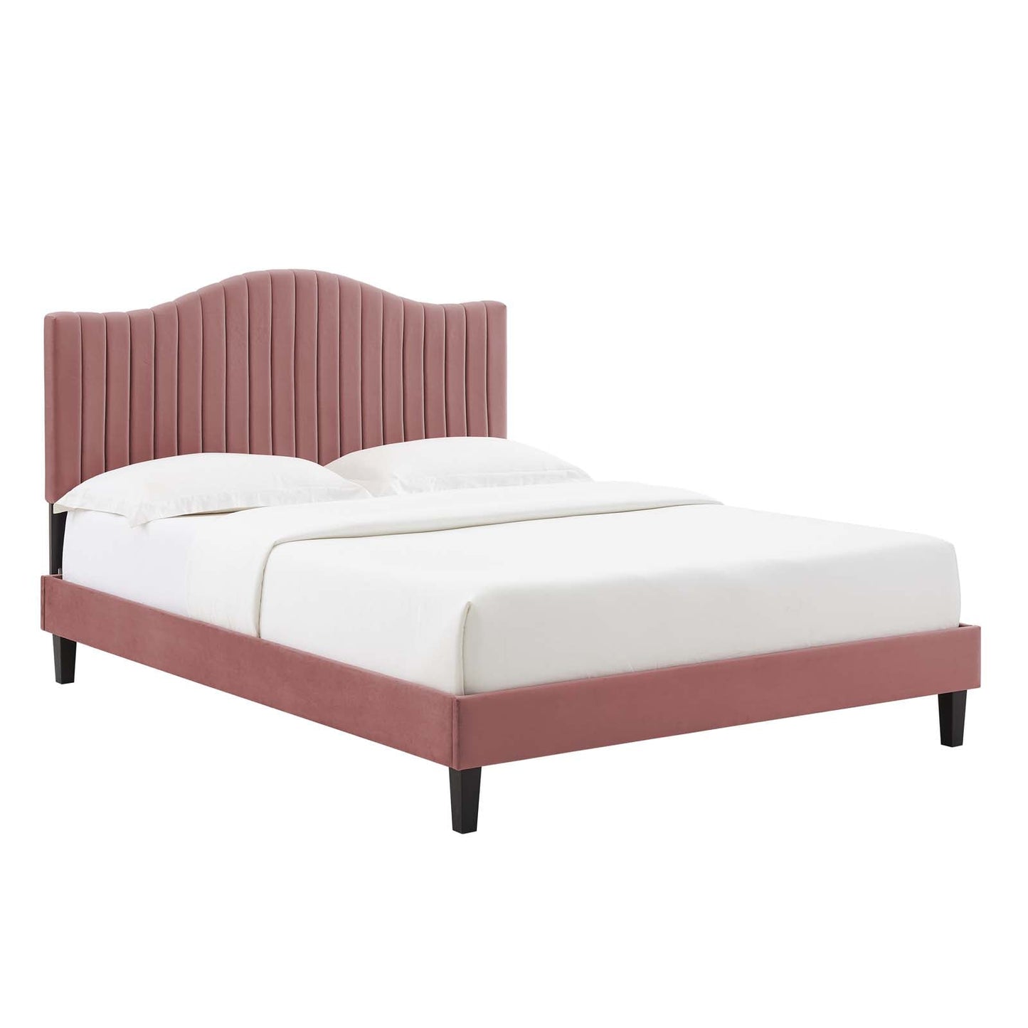 Juniper Channel Tufted Performance Velvet Queen Platform Bed by Modway