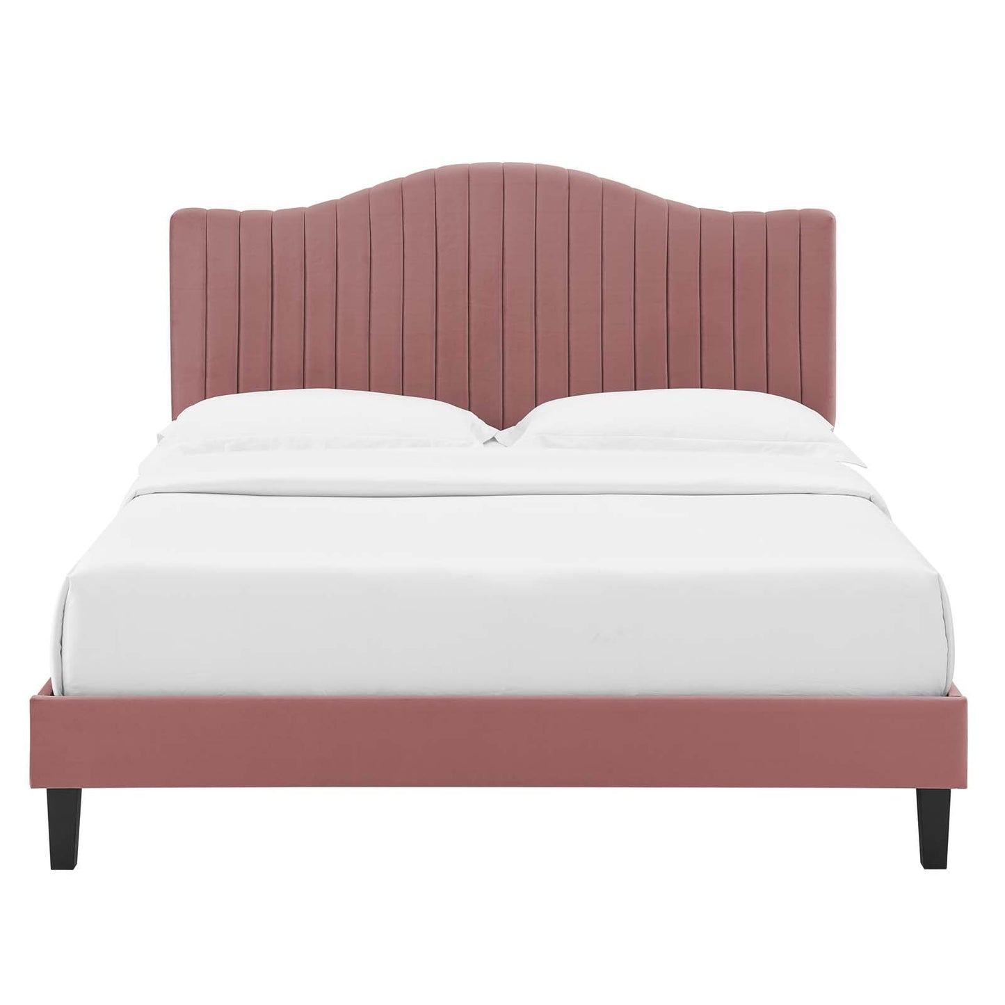 Juniper Channel Tufted Performance Velvet Queen Platform Bed by Modway