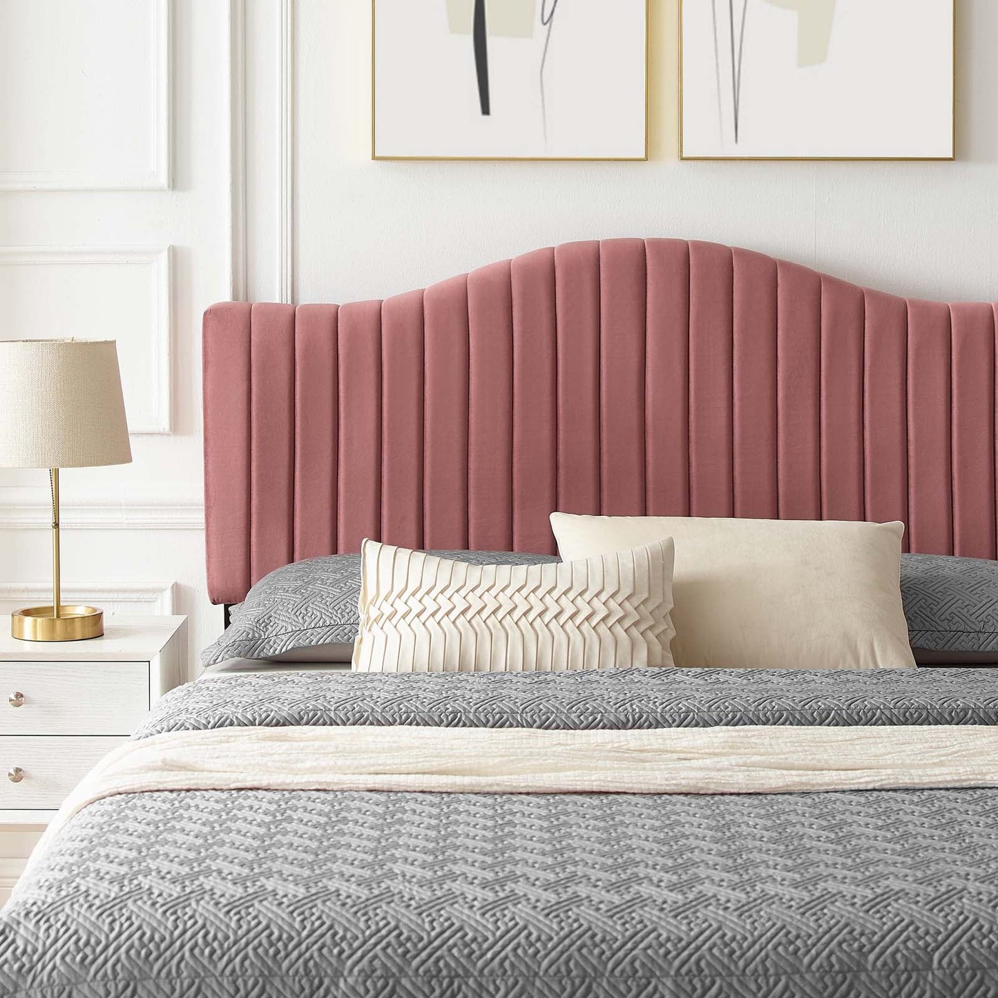 Juniper Channel Tufted Performance Velvet King Platform Bed by Modway