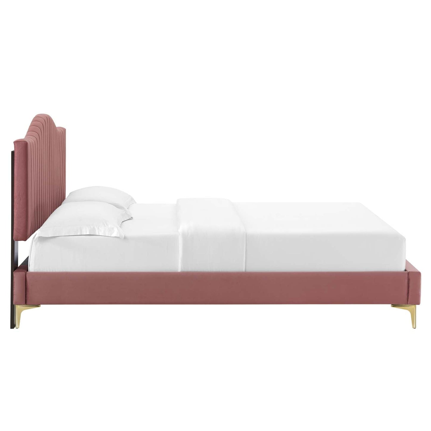 Juniper Channel Tufted Performance Velvet King Platform Bed by Modway