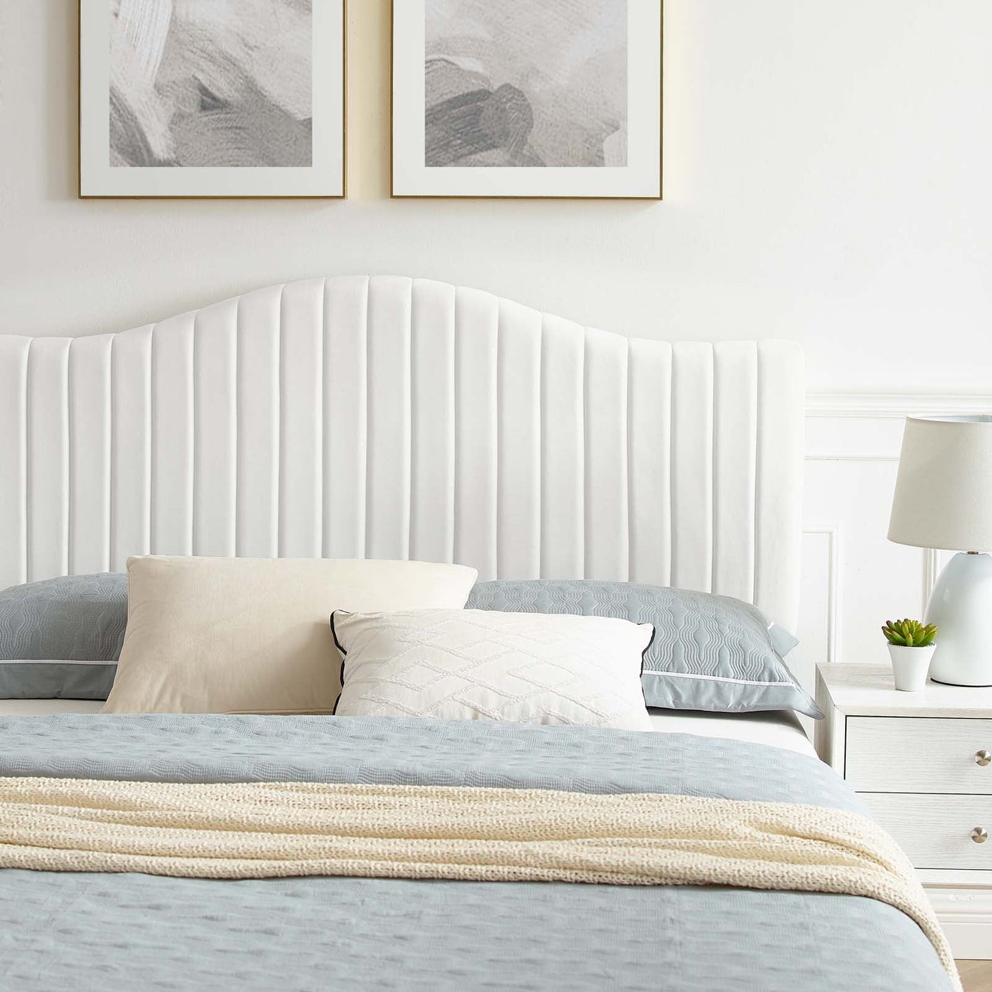 Juniper Channel Tufted Performance Velvet King Platform Bed by Modway