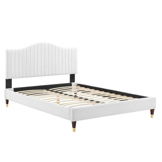 Juniper Channel Tufted Performance Velvet King Platform Bed by Modway
