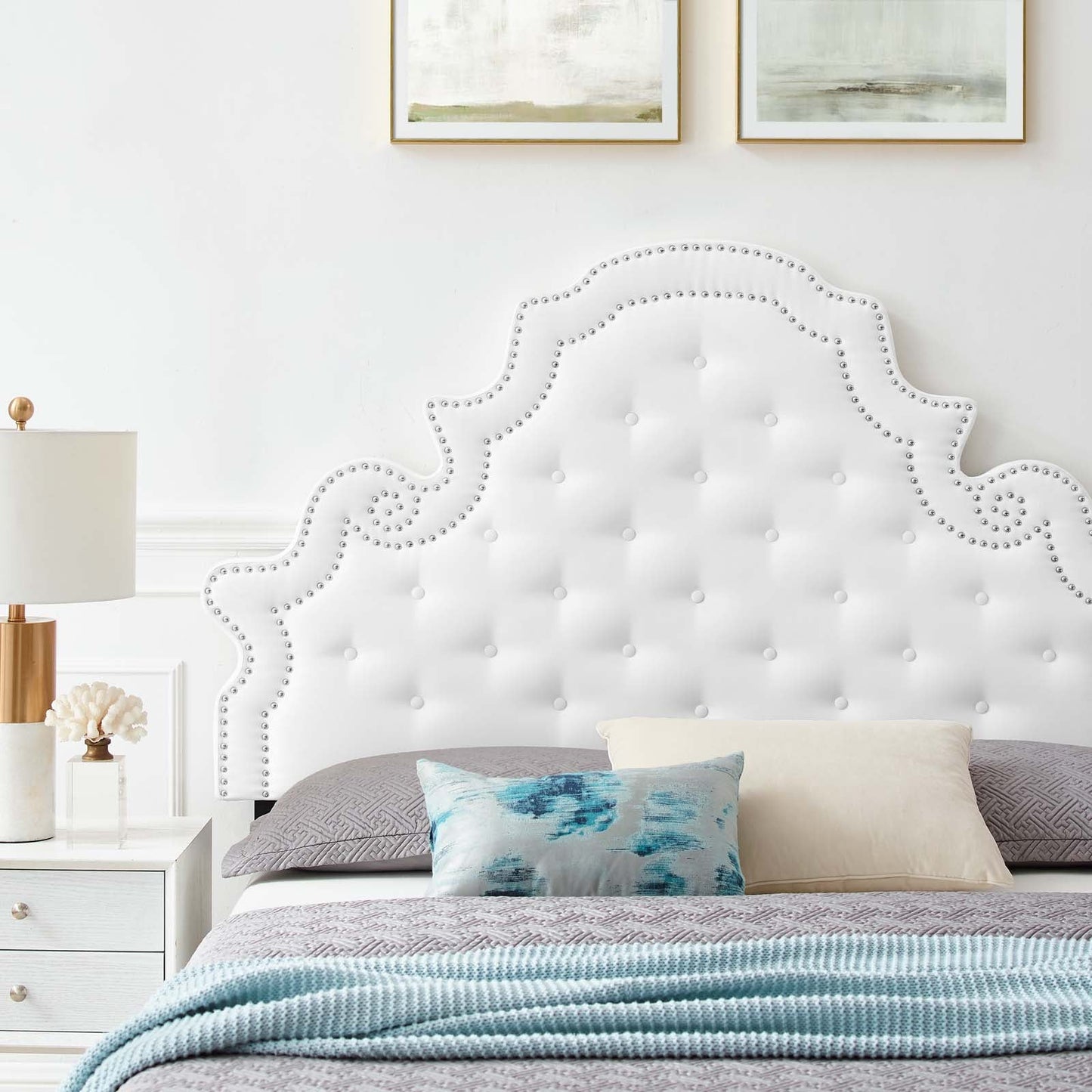 Gwyneth Tufted Performance Velvet Queen Platform Bed by Modway