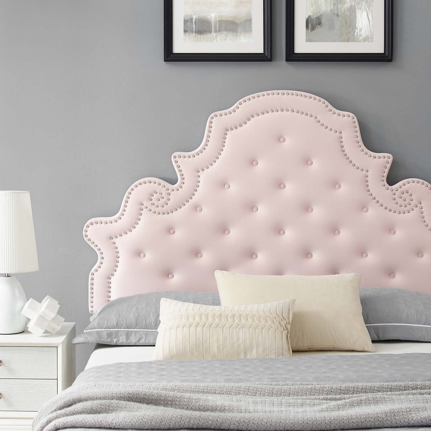 Gwyneth Tufted Performance Velvet Queen Platform Bed by Modway