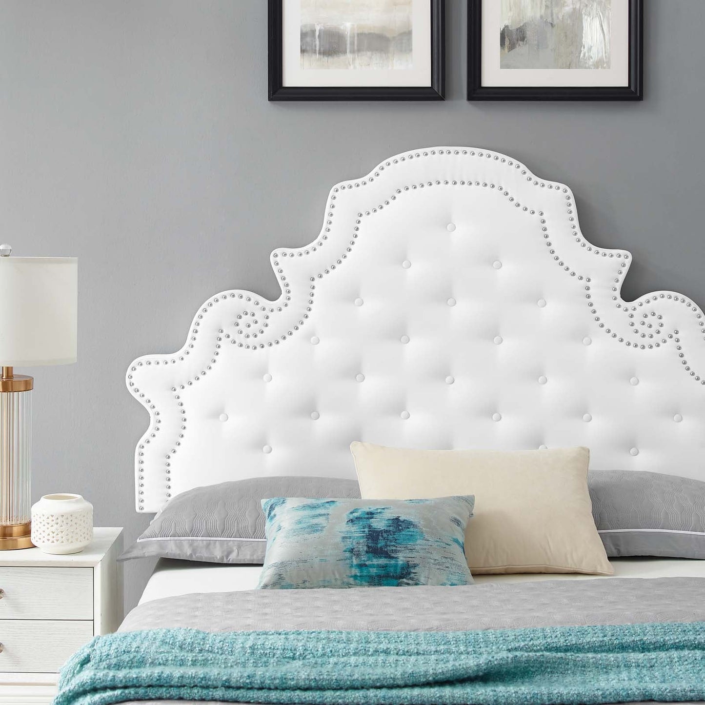 Gwyneth Tufted Performance Velvet Queen Platform Bed by Modway