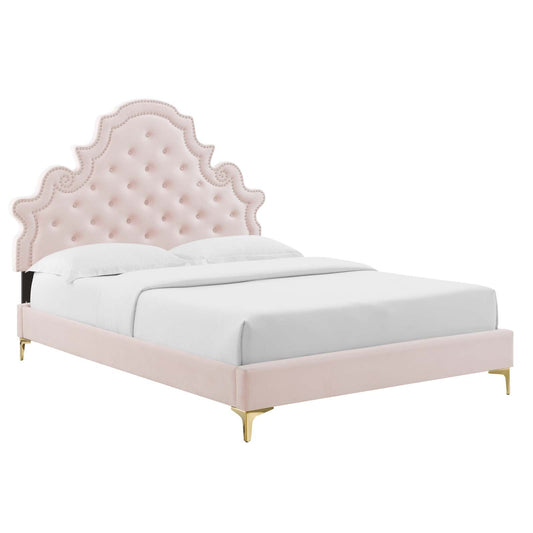 Gwyneth Tufted Performance Velvet Full Platform Bed by Modway