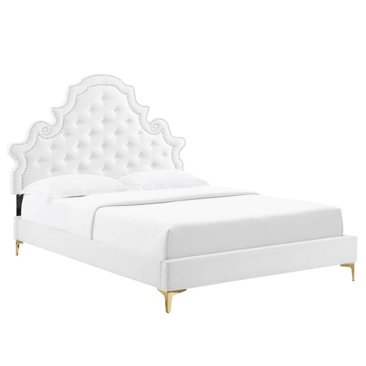 Gwyneth Tufted Performance Velvet Full Platform Bed by Modway
