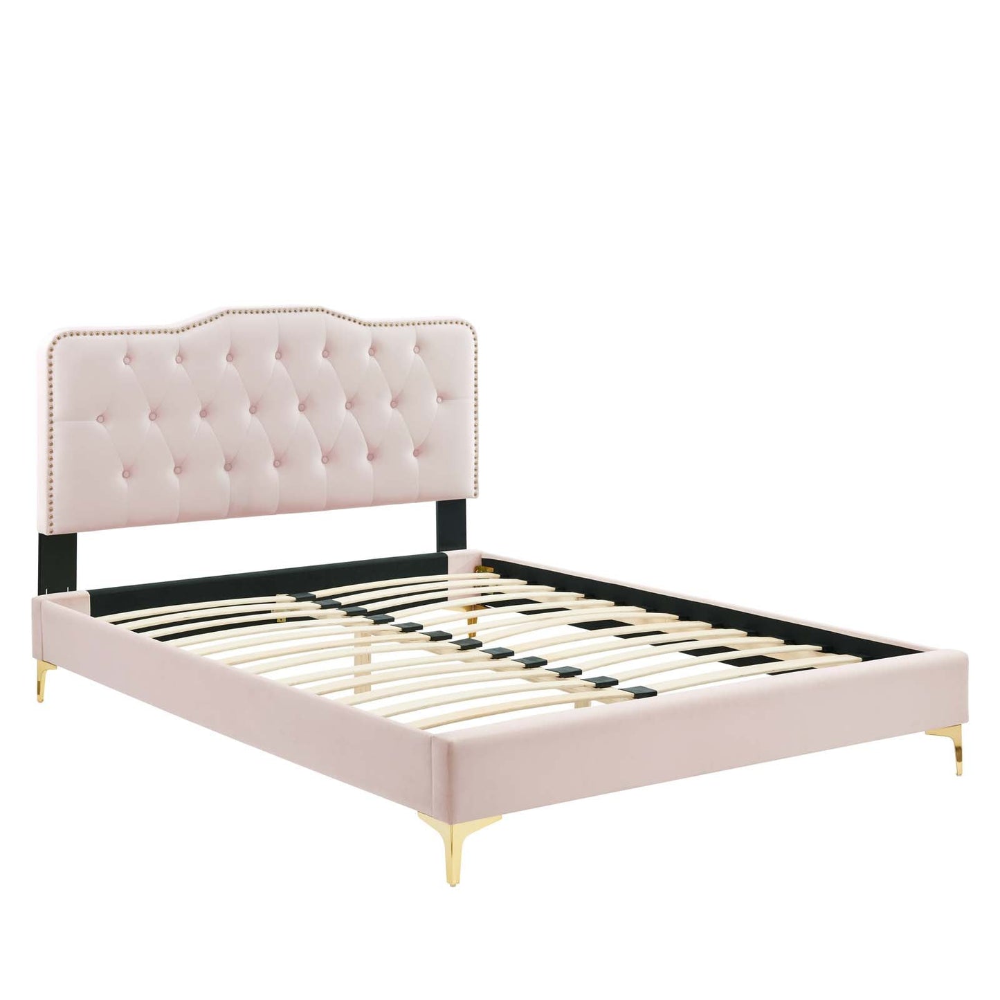 Amber Performance Velvet Queen Platform Bed by Modway