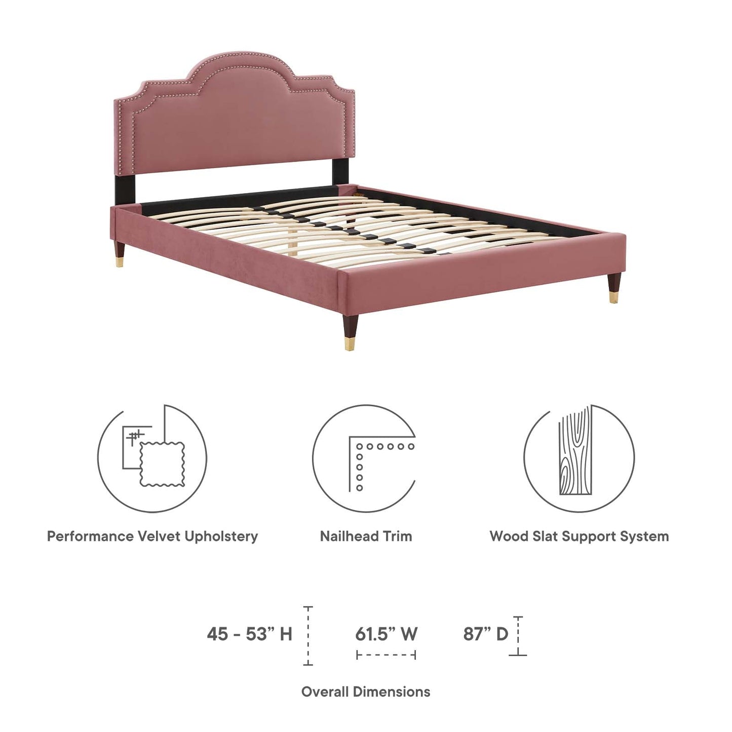 Aviana Performance Velvet Twin Bed by Modway