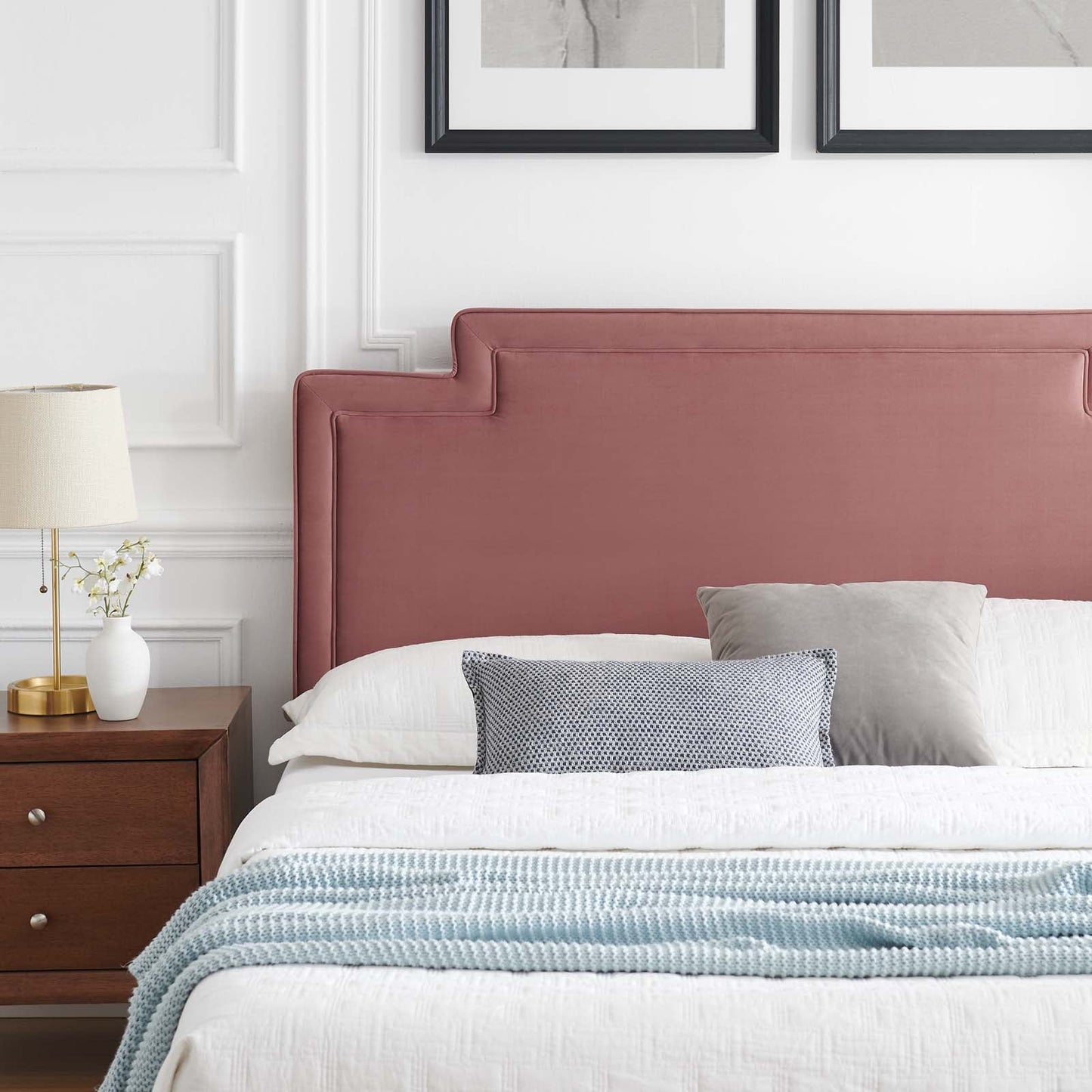 Liva Performance Velvet Queen Bed by Modway