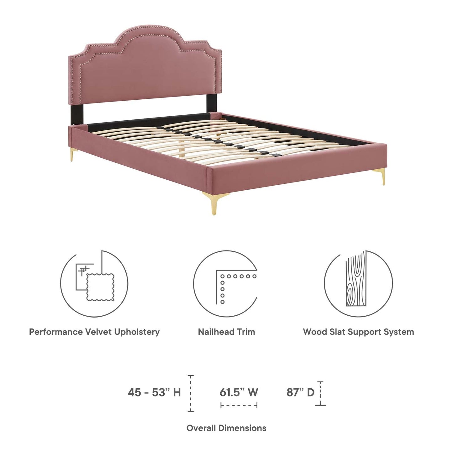 Aviana Performance Velvet King Bed by Modway