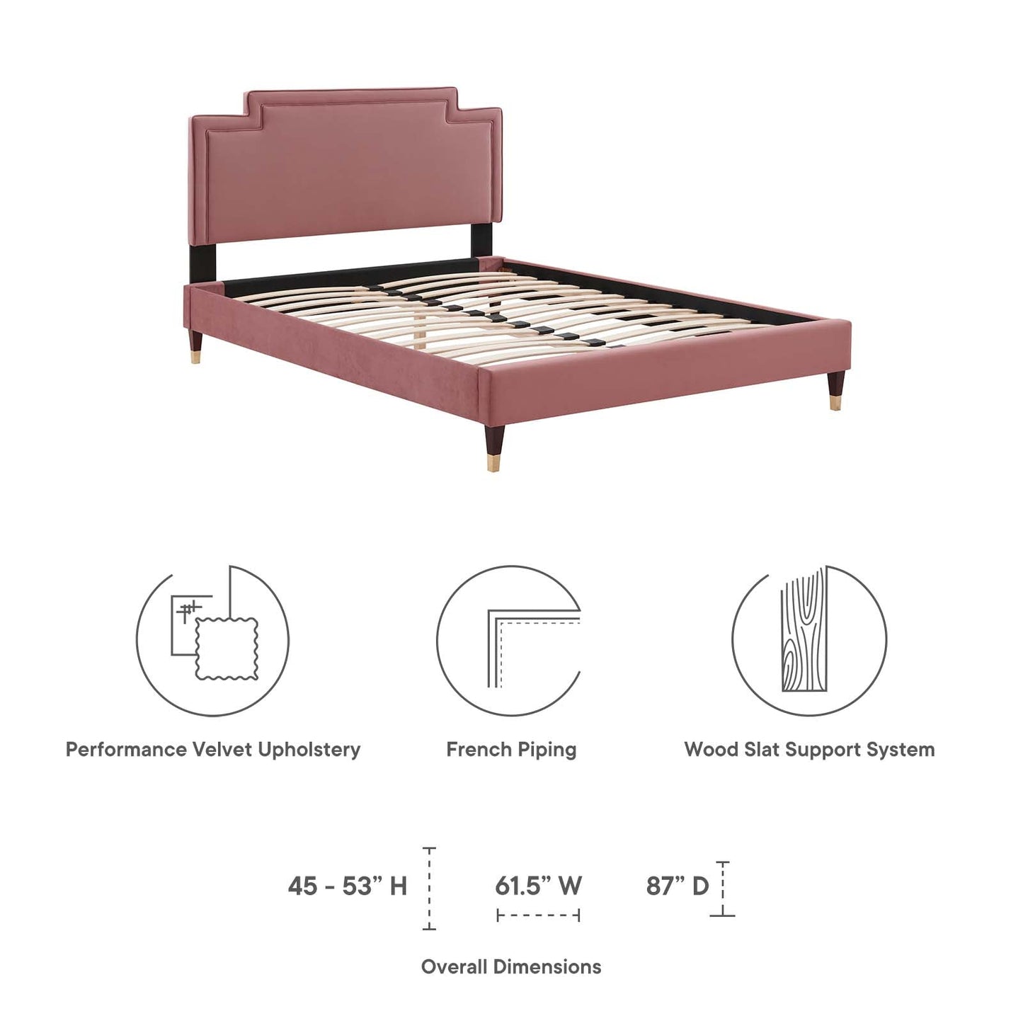 Liva Performance Velvet King Bed by Modway