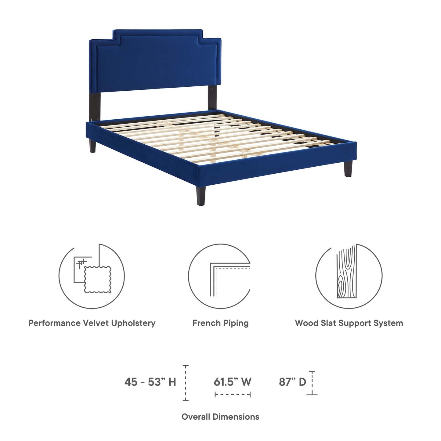 Liva Performance Velvet King Bed by Modway