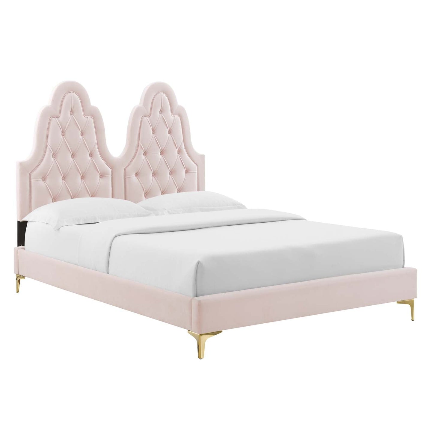 Alexandria Tufted Performance Velvet Twin Platform Bed by Modway