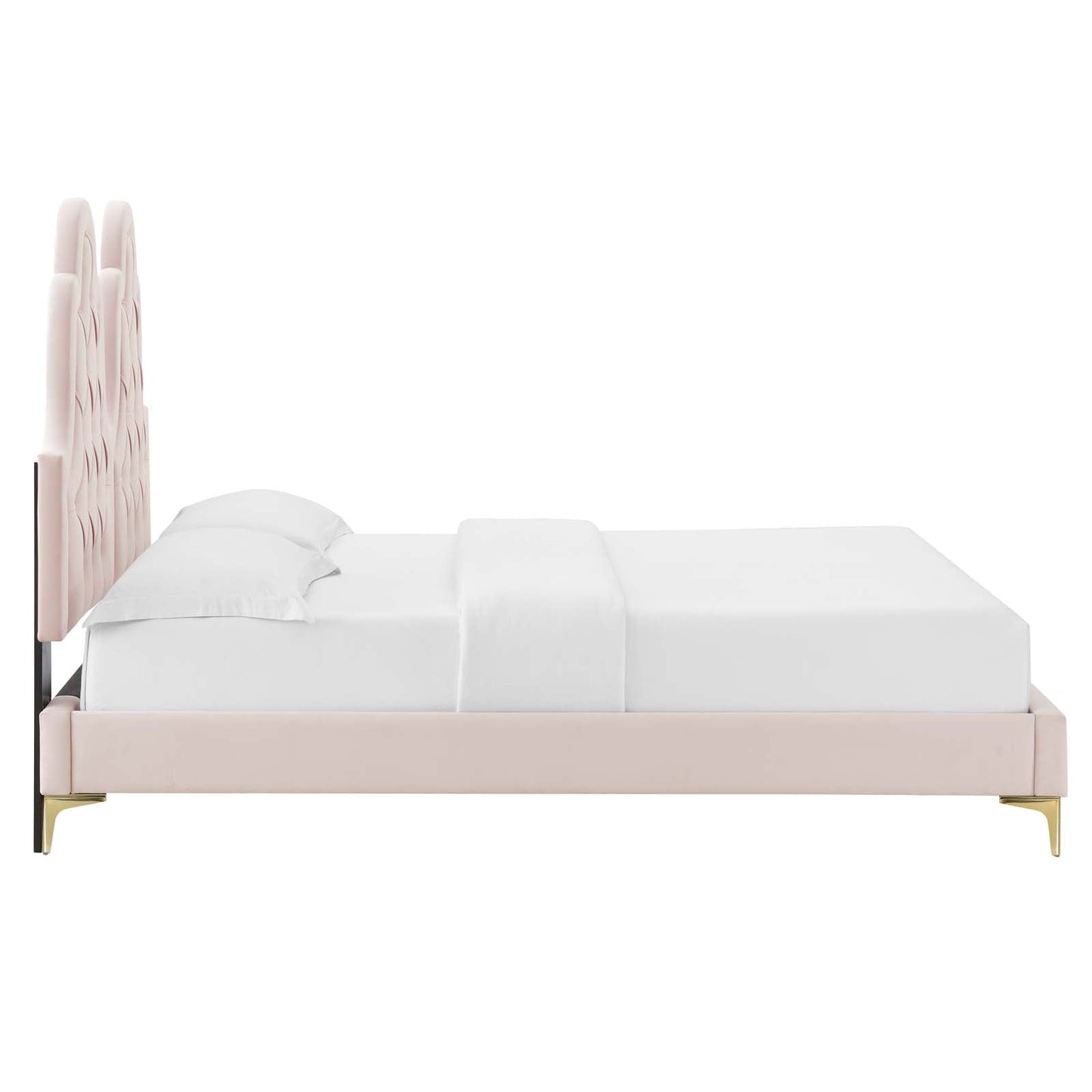 Alexandria Tufted Performance Velvet Twin Platform Bed by Modway