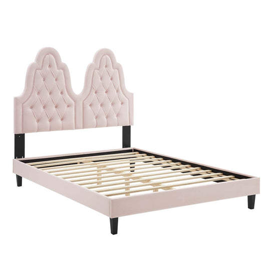 Alexandria Tufted Performance Velvet Twin Platform Bed by Modway