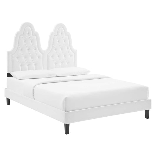 Alexandria Tufted Performance Velvet Twin Platform Bed by Modway