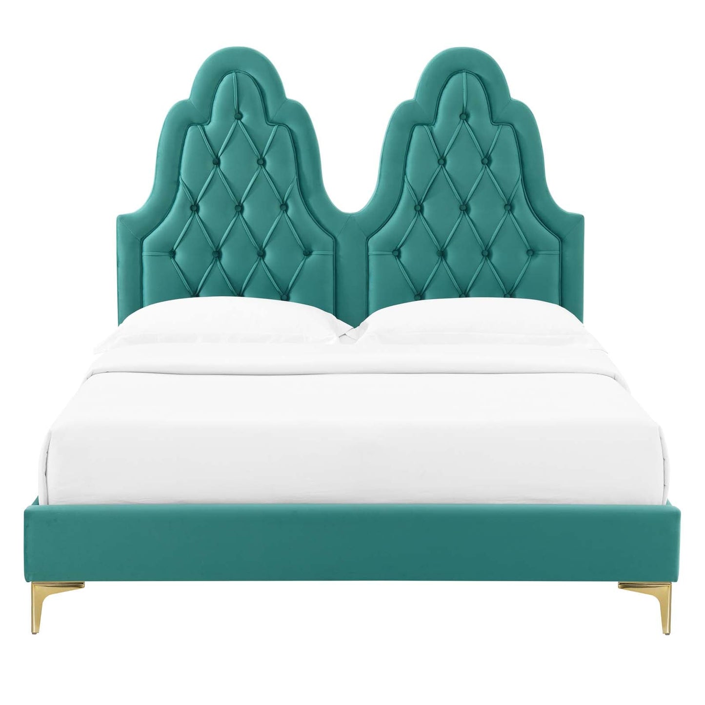 Alexandria Tufted Performance Velvet King Platform Bed by Modway