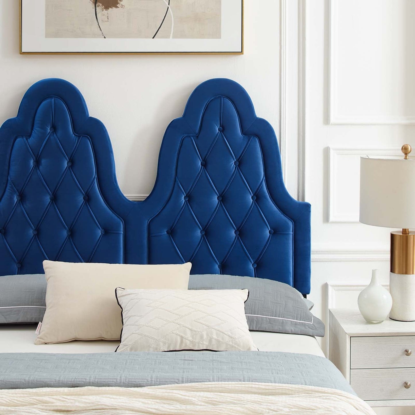 Alexandria Tufted Performance Velvet King Platform Bed by Modway