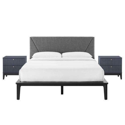 Dakota 3 Piece Upholstered Bedroom Set by Modway