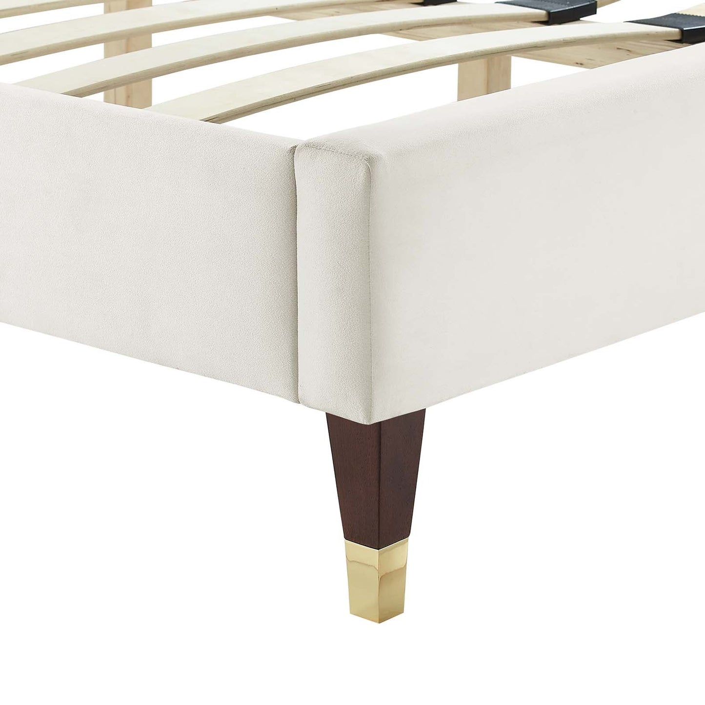 Zahra Channel Tufted Queen Platform Bed