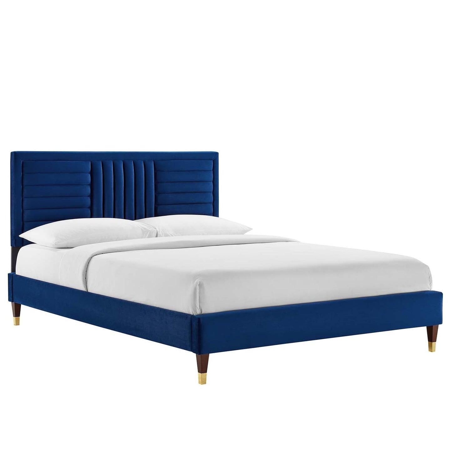 Sofia Channel Tufted Performance Velvet Queen Platform Bed by Modway