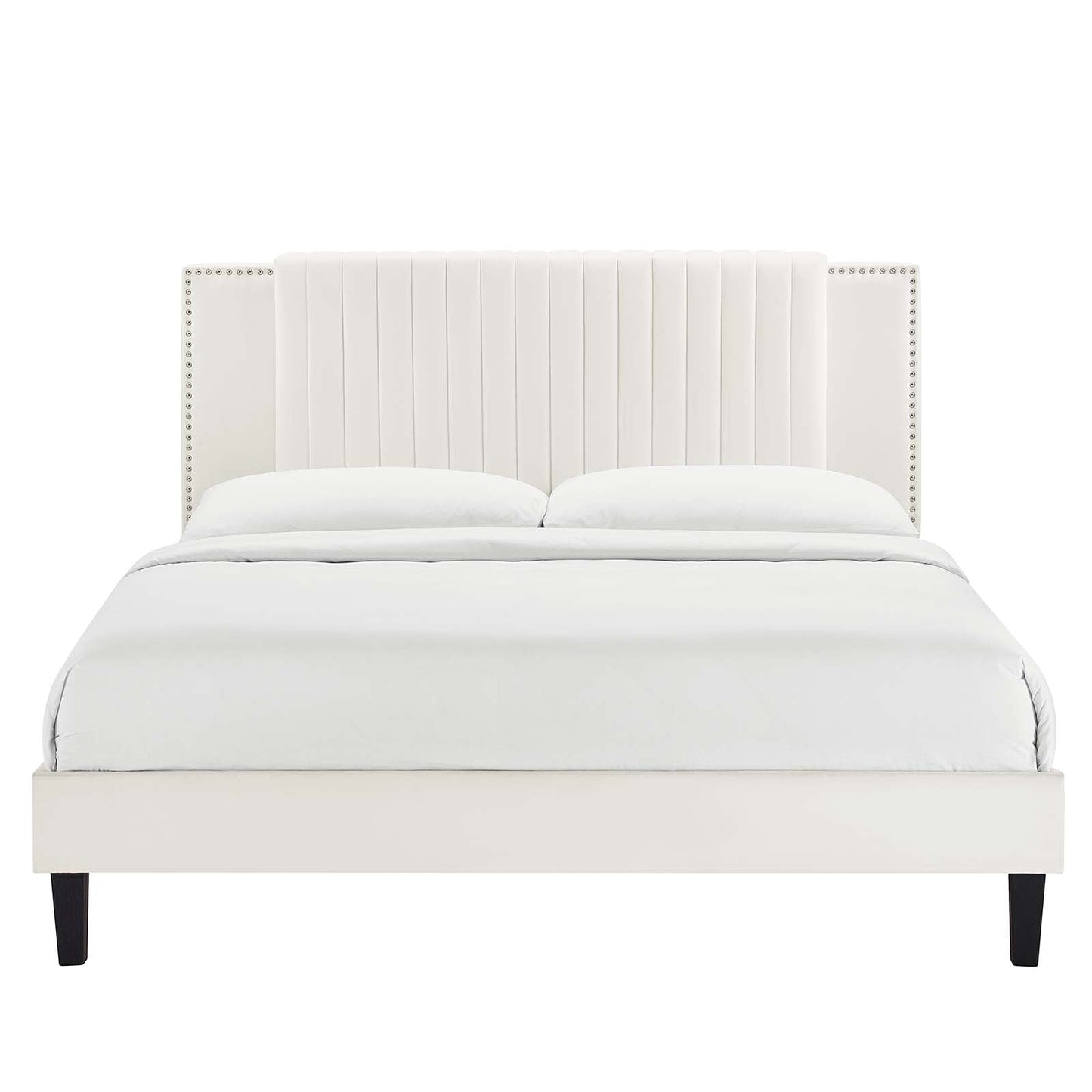 Zahra Channel Tufted Performance Velvet Queen Platform Bed by Modway