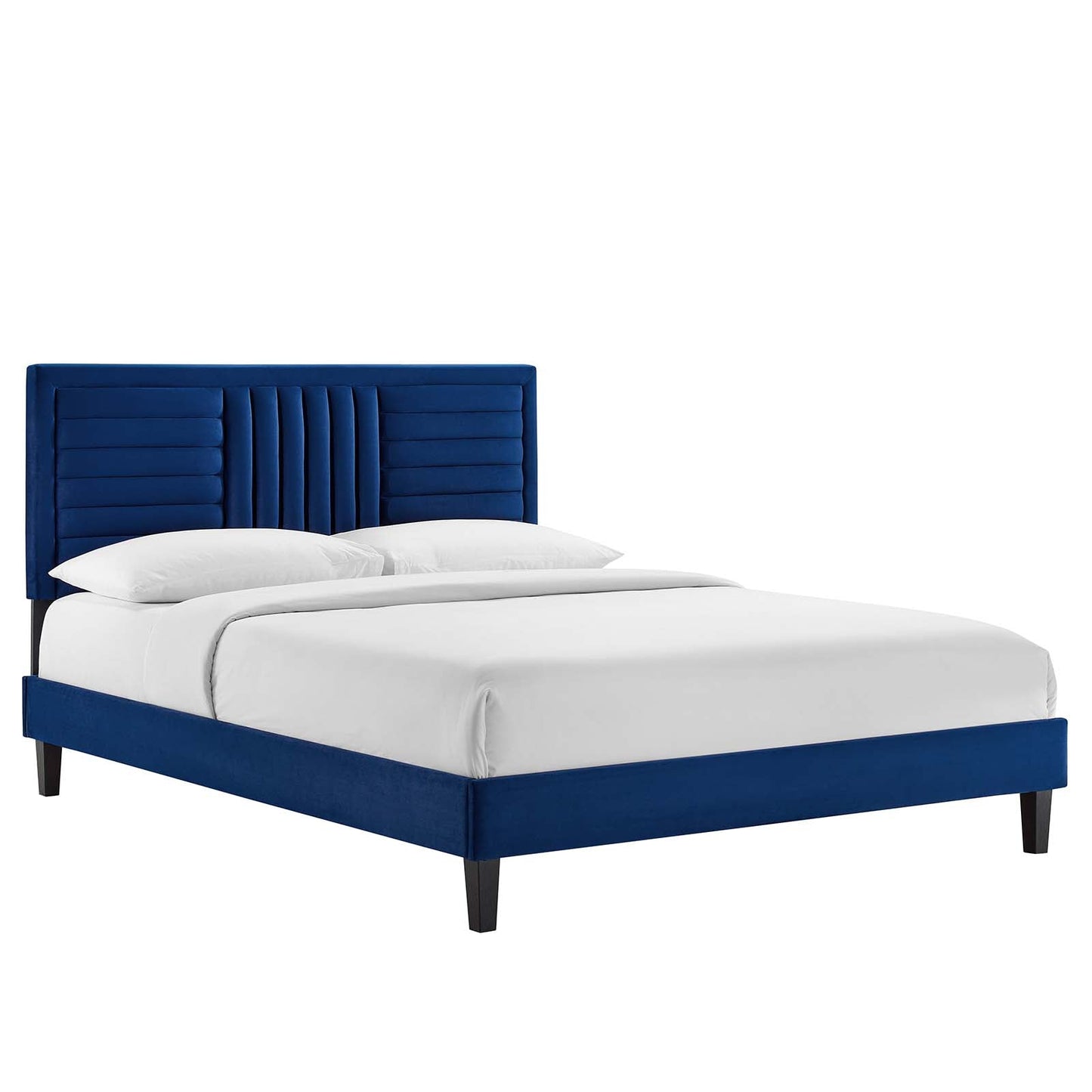 Sofia Channel Tufted Performance Velvet Queen Platform Bed by Modway