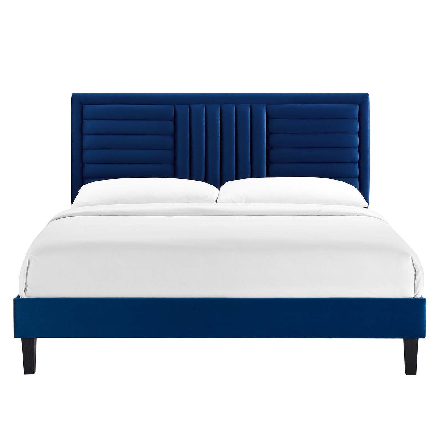 Sofia Channel Tufted Performance Velvet Queen Platform Bed by Modway