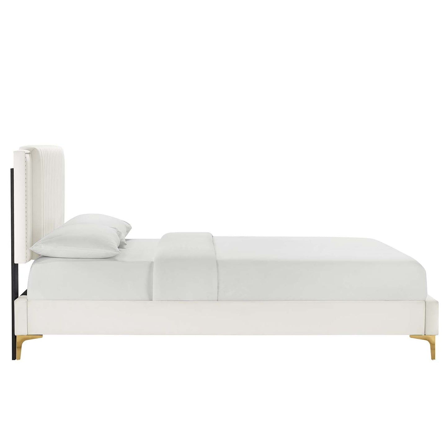 Zahra Channel Tufted Performance Velvet Queen Platform Bed by Modway