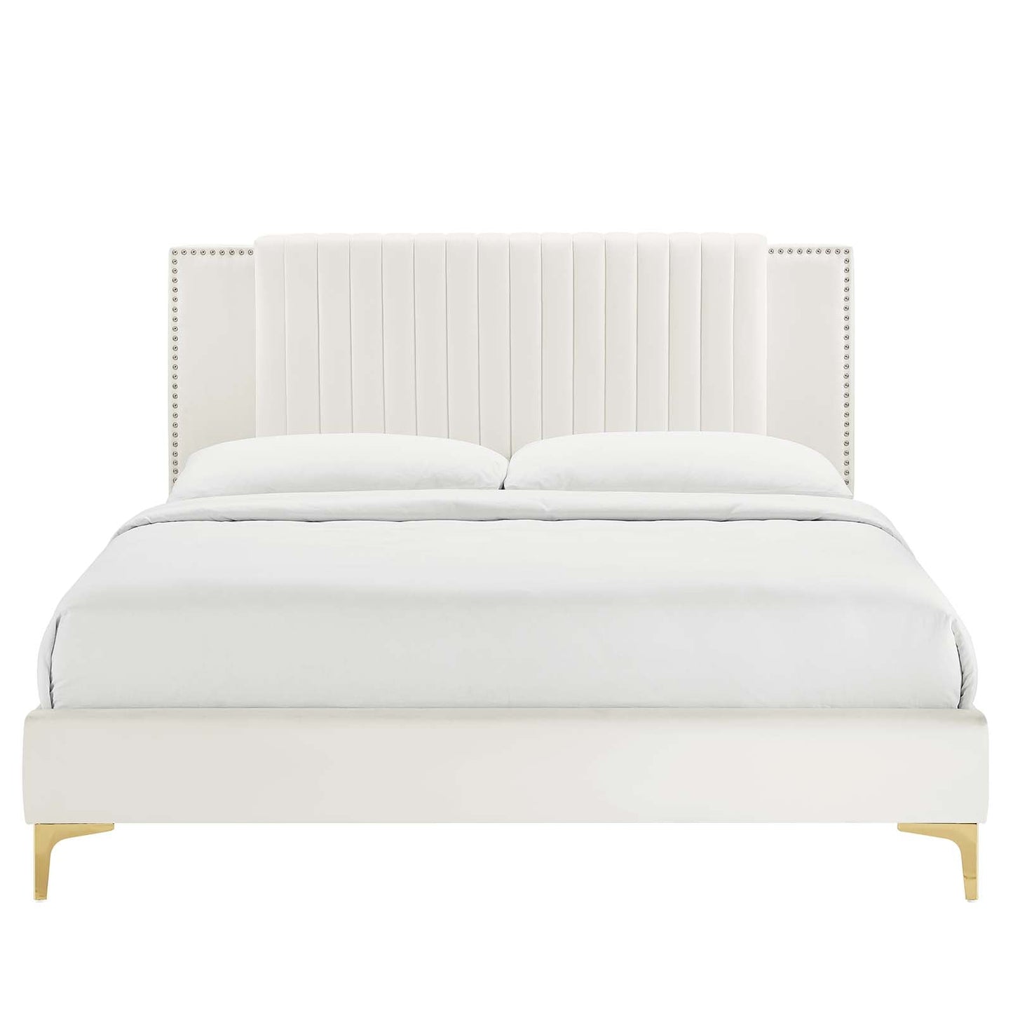 Zahra Channel Tufted Performance Velvet Queen Platform Bed by Modway