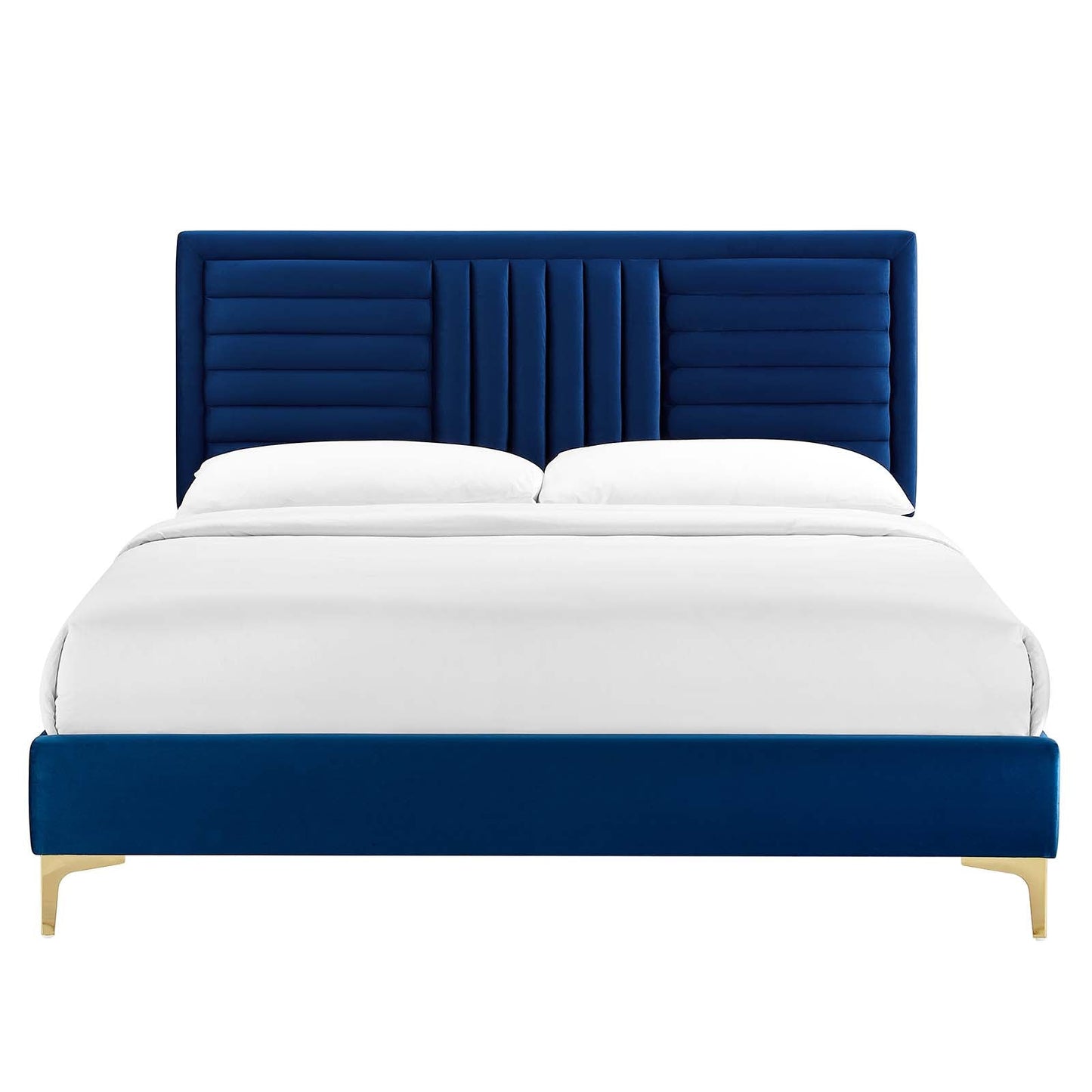 Sofia Channel Tufted Performance Velvet Queen Platform Bed by Modway