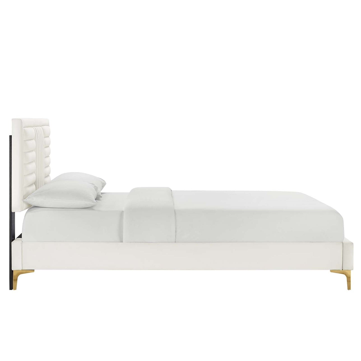 Sofia Channel Tufted Performance Velvet Queen Platform Bed by Modway