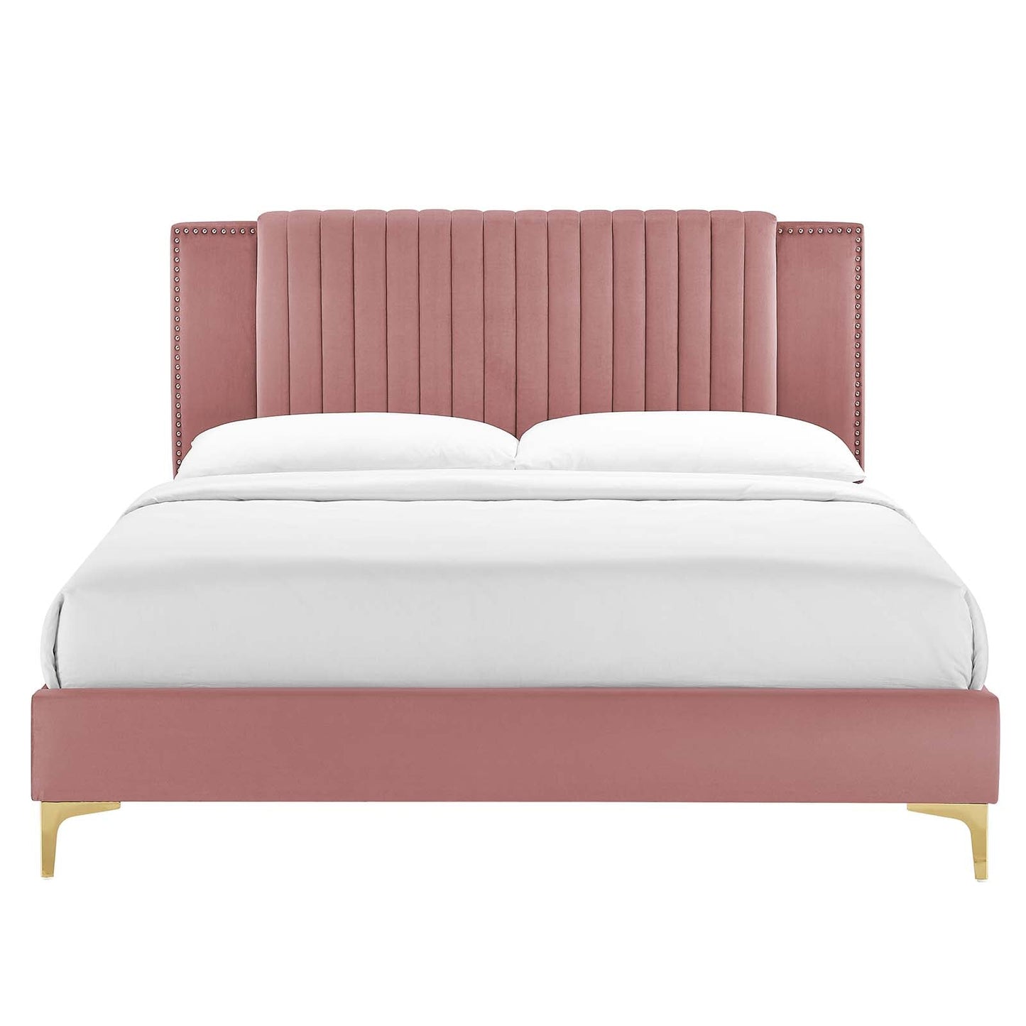 Zahra Channel Tufted Performance Velvet Twin Platform Bed by Modway