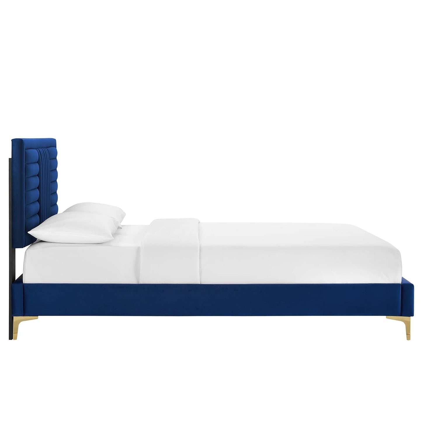 Sofia Channel Tufted Performance Velvet Twin Platform Bed by Modway
