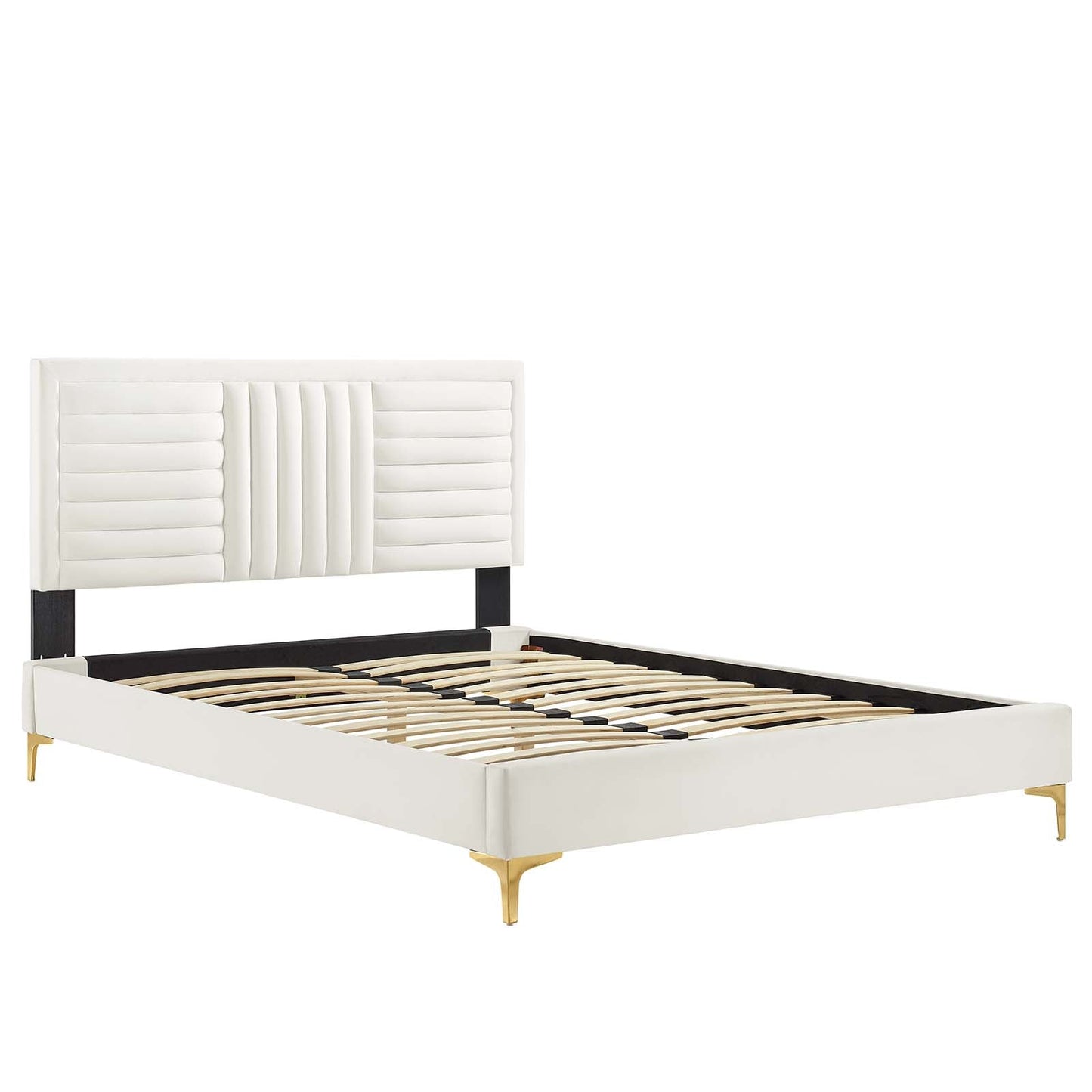 Sofia Channel Tufted Performance Velvet Twin Platf