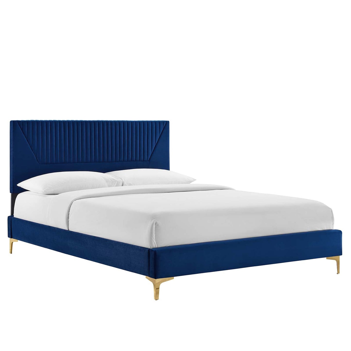 Yasmine Channel Tufted Performance Velvet Twin Platform Bed by Modway