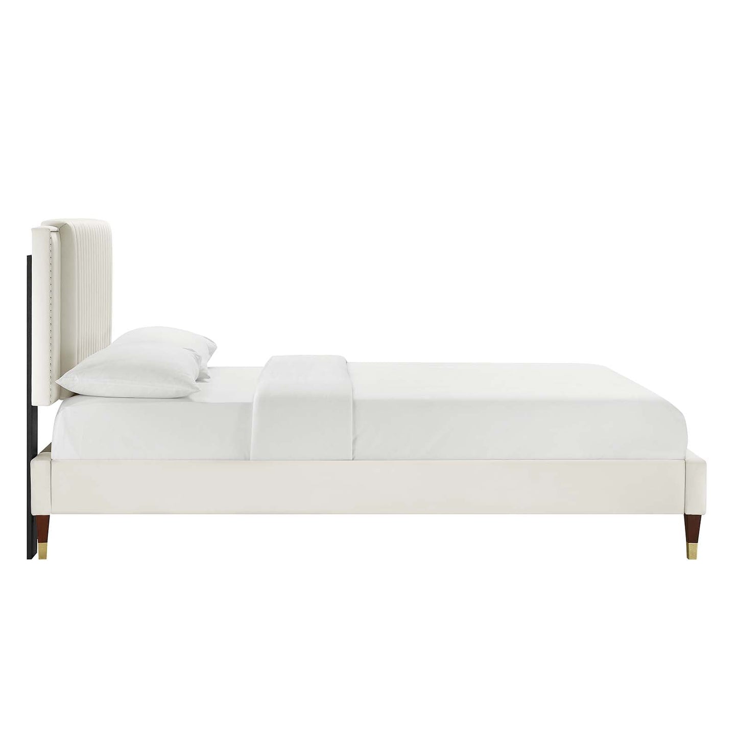 Zahra Channel Tufted Performance Velvet Twin Platform Bed by Modway