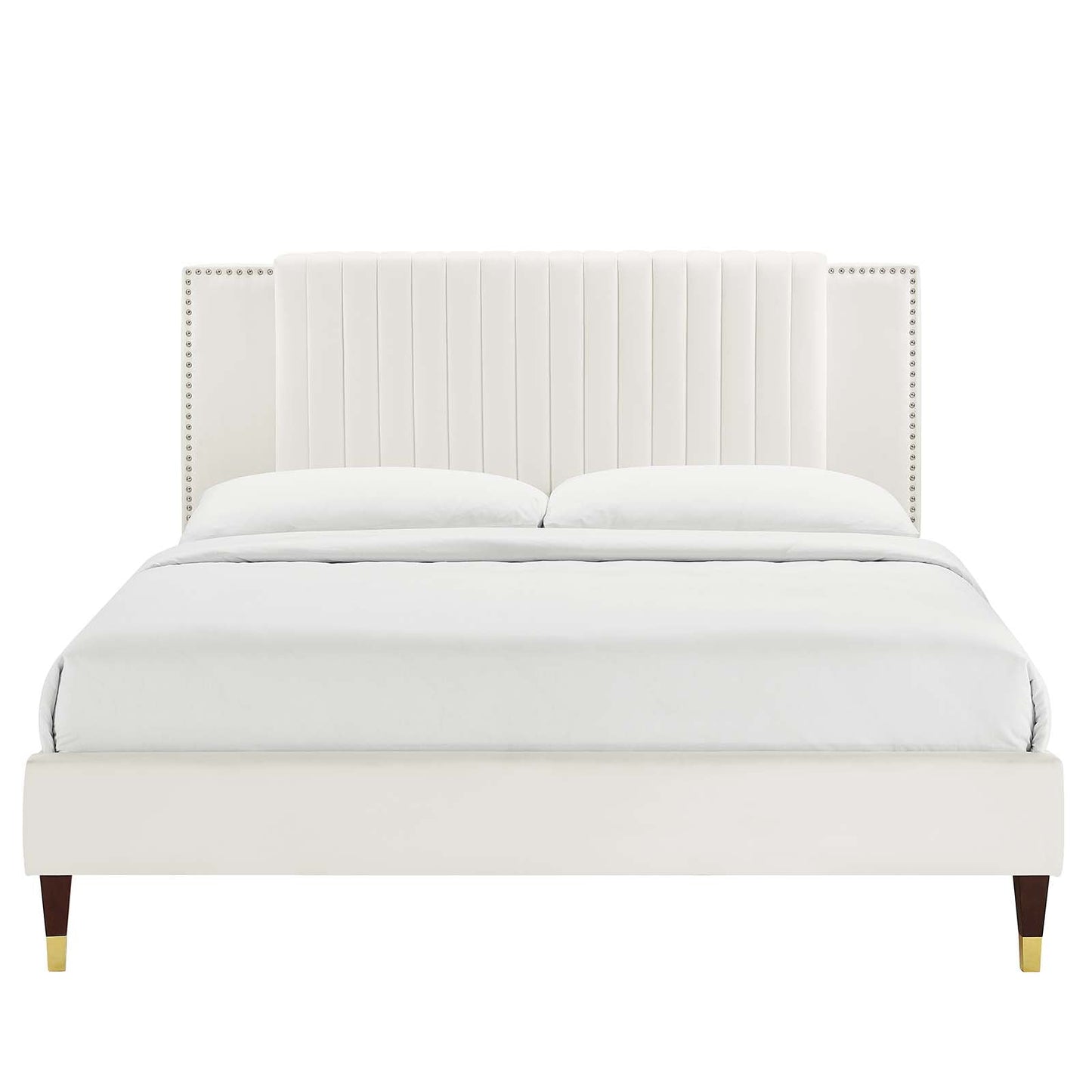 Zahra Channel Tufted Performance Velvet Twin Platform Bed by Modway