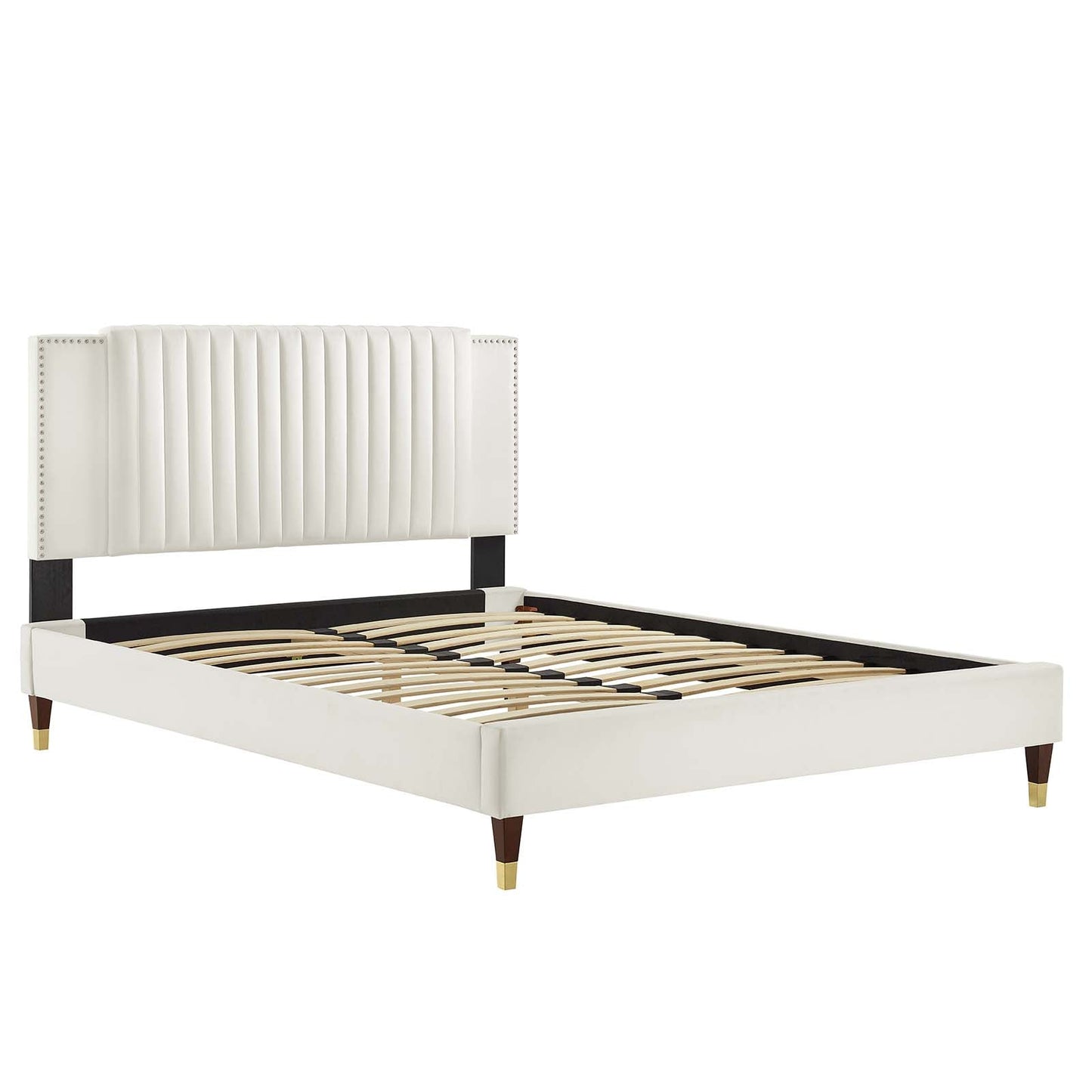 Zahra Channel Tufted Performance Velvet Twin Platform Bed by Modway