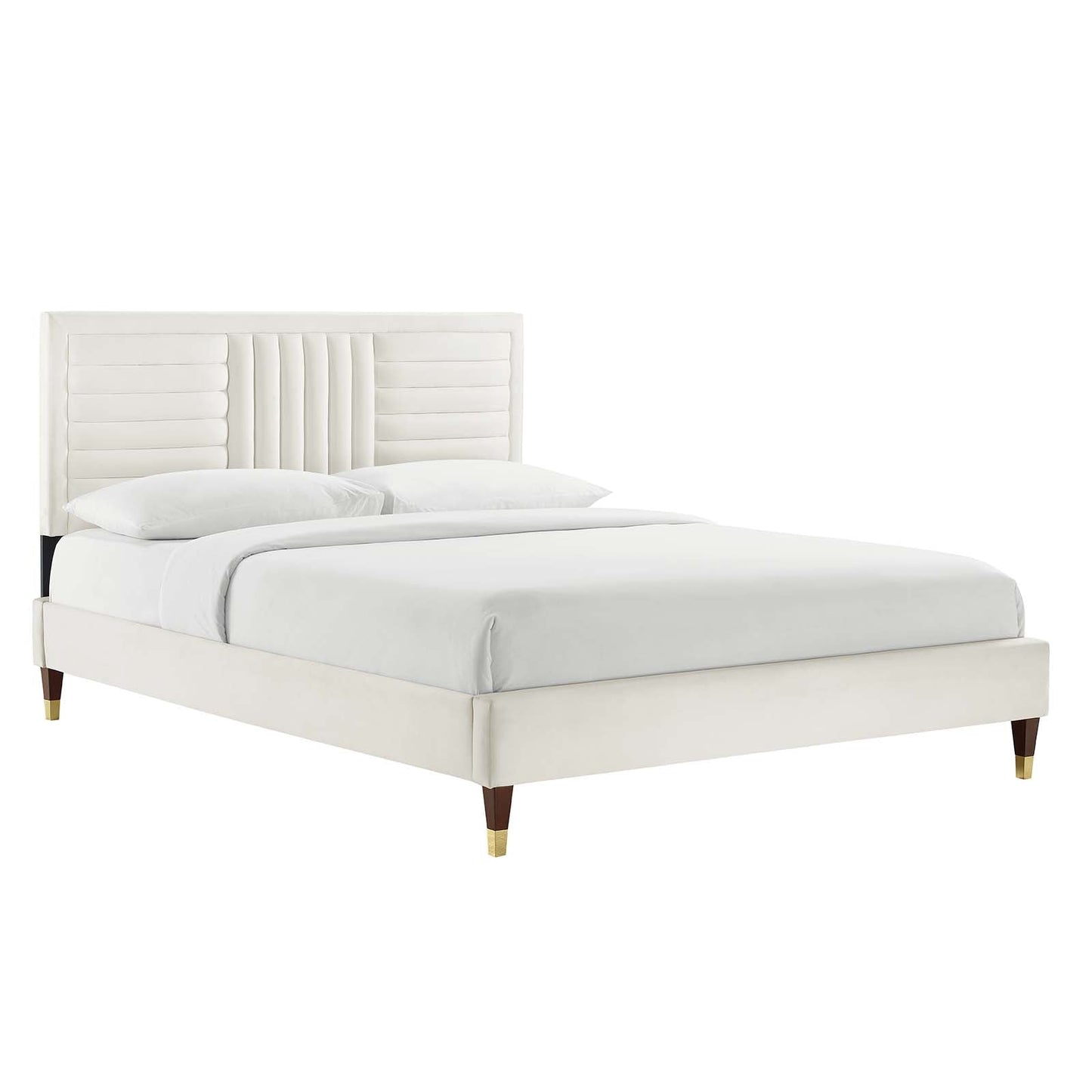 Sofia Channel Tufted Performance Velvet Twin Platf