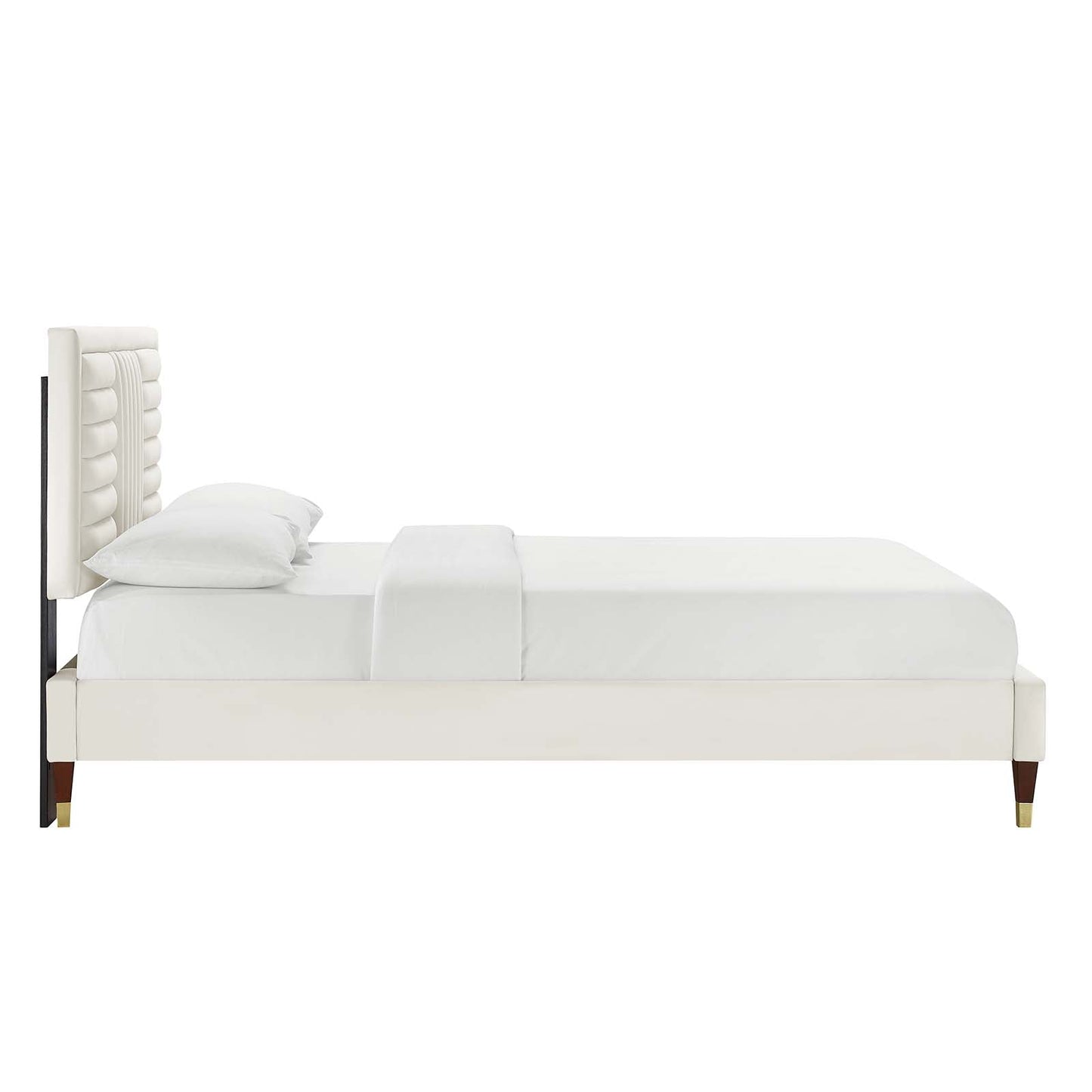 Sofia Channel Tufted Performance Velvet Twin Platf