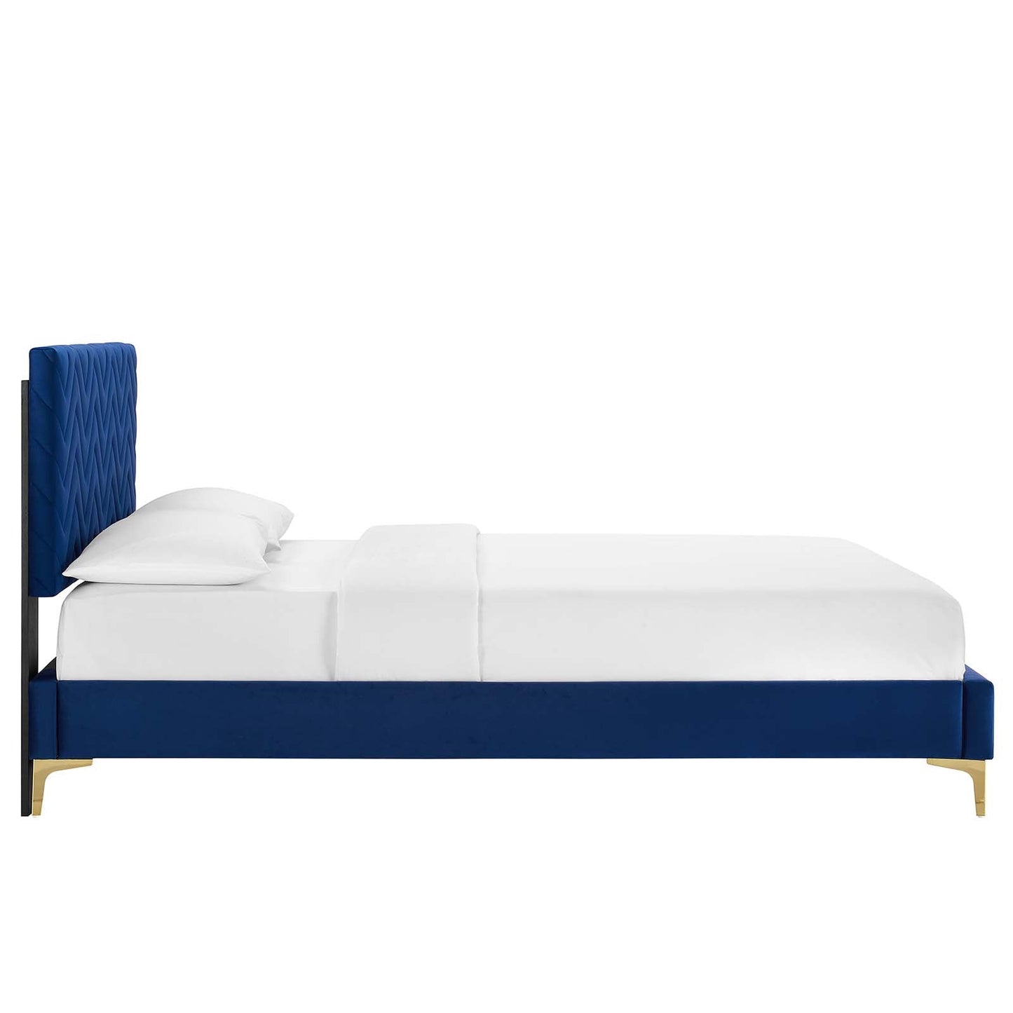Leah Chevron Tufted Performance Velvet Full Platform Bed by Modway