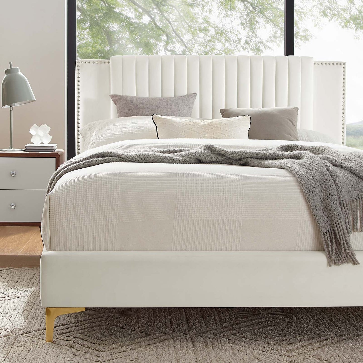 Zahra Channel Tufted Performance Velvet Full Platform Bed by Modway