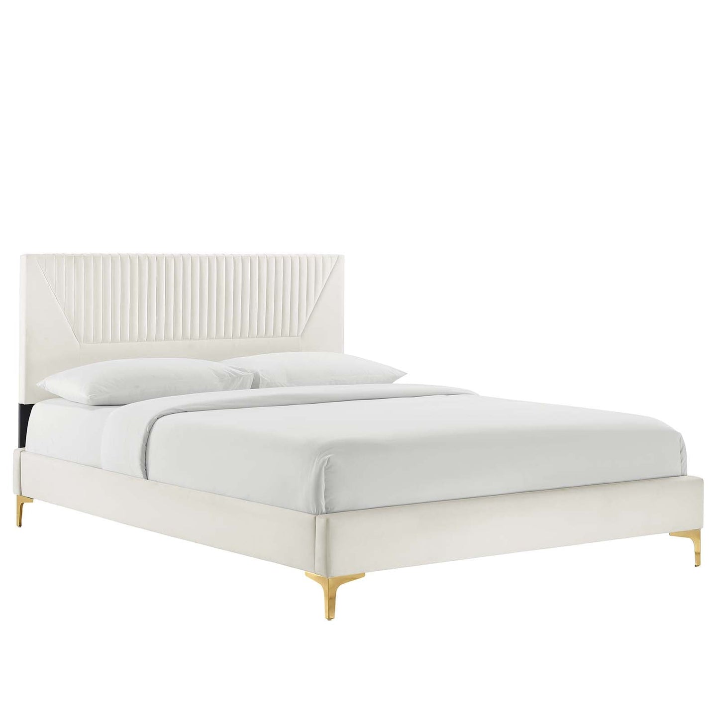 Yasmine Channel Tufted Performance Velvet Full Platform Bed by Modway