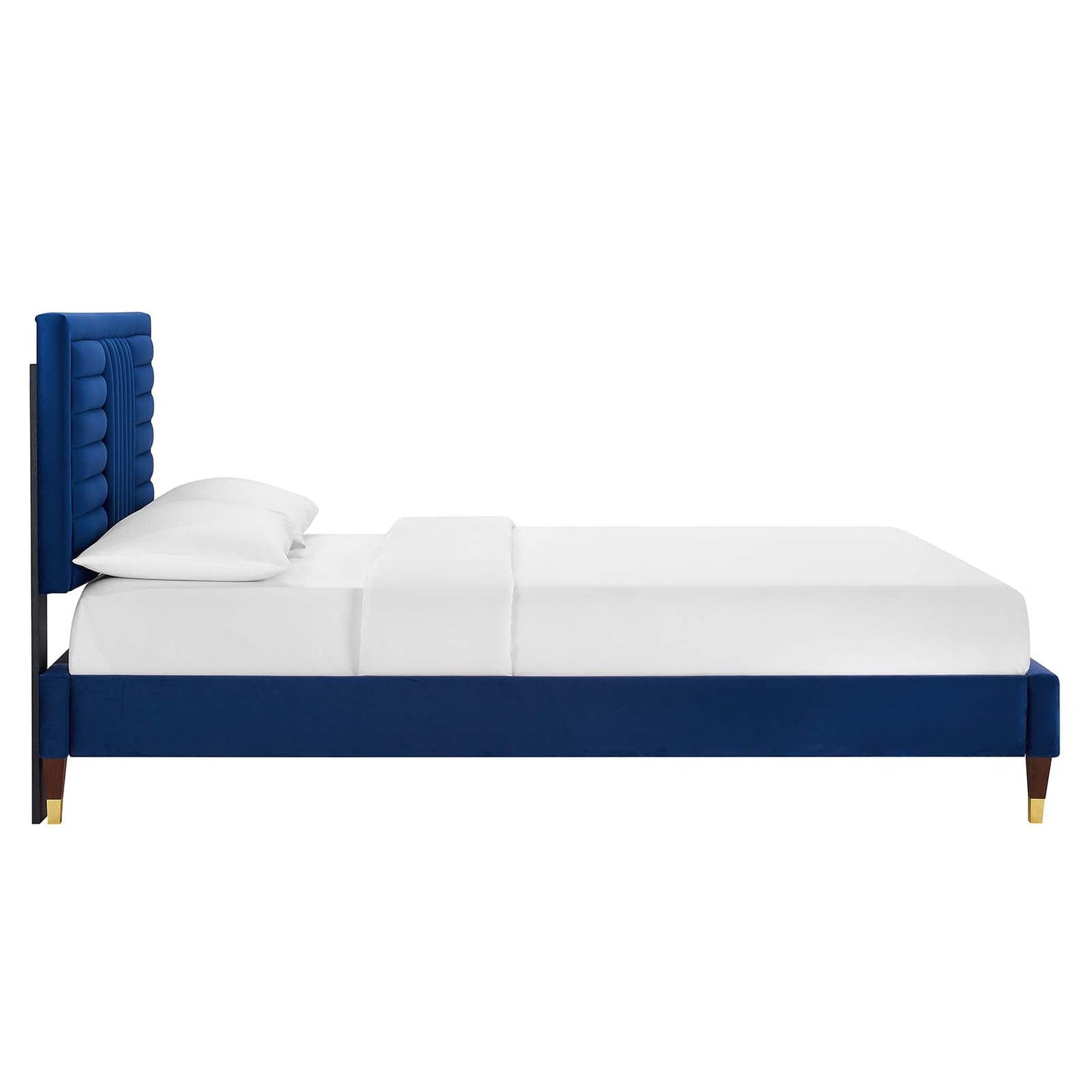 Sofia Channel Tufted Performance Velvet Full Platform Bed by Modway