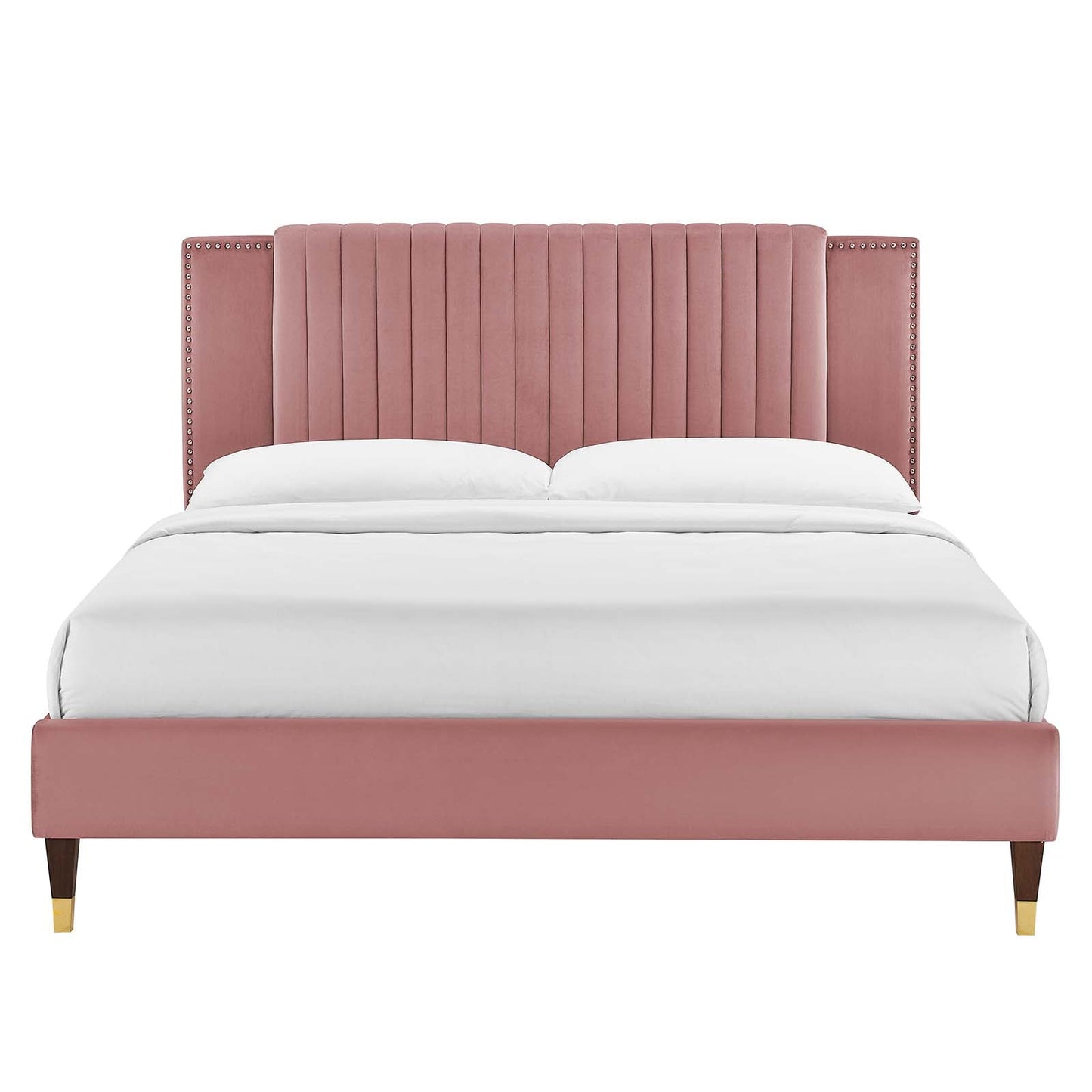 Zahra Channel Tufted Performance Velvet King Platform Bed by Modway